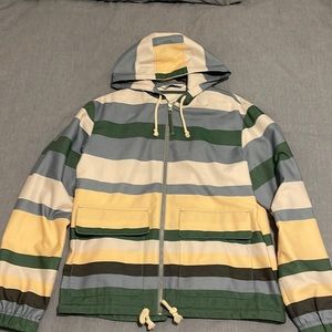 Zara striped spring hooded jacket.